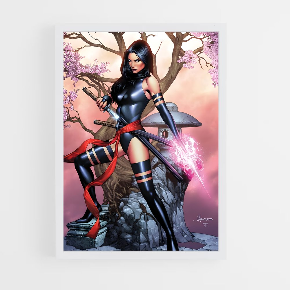 ap-psylocke x-men-10 cadre Blanc