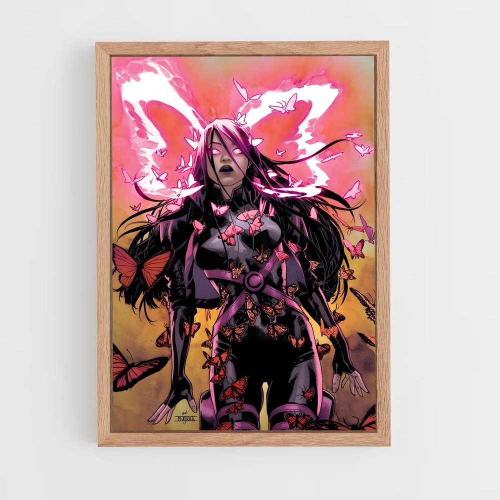 ap-psylocke x-men-3 cadre Bois clair