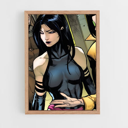 ap-psylocke x-men-4 cadre Bois clair