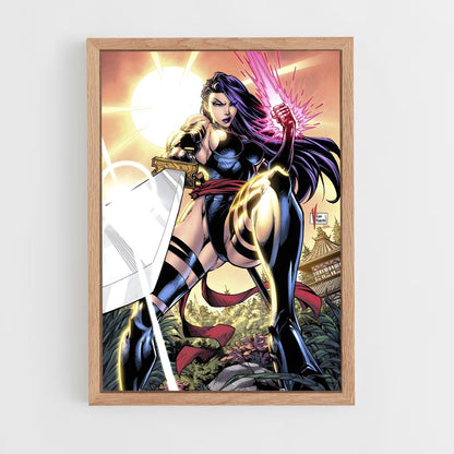 ap-psylocke x-men-9 cadre Bois clair