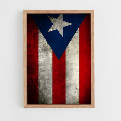 ap-puerto rico flag-2 cadre Bois clair