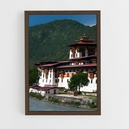 ap-punakha dzong-2 cadre Bois foncé