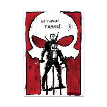 Poster Punisher Noir et Rouge