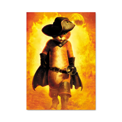 Poster Puss en Flammes