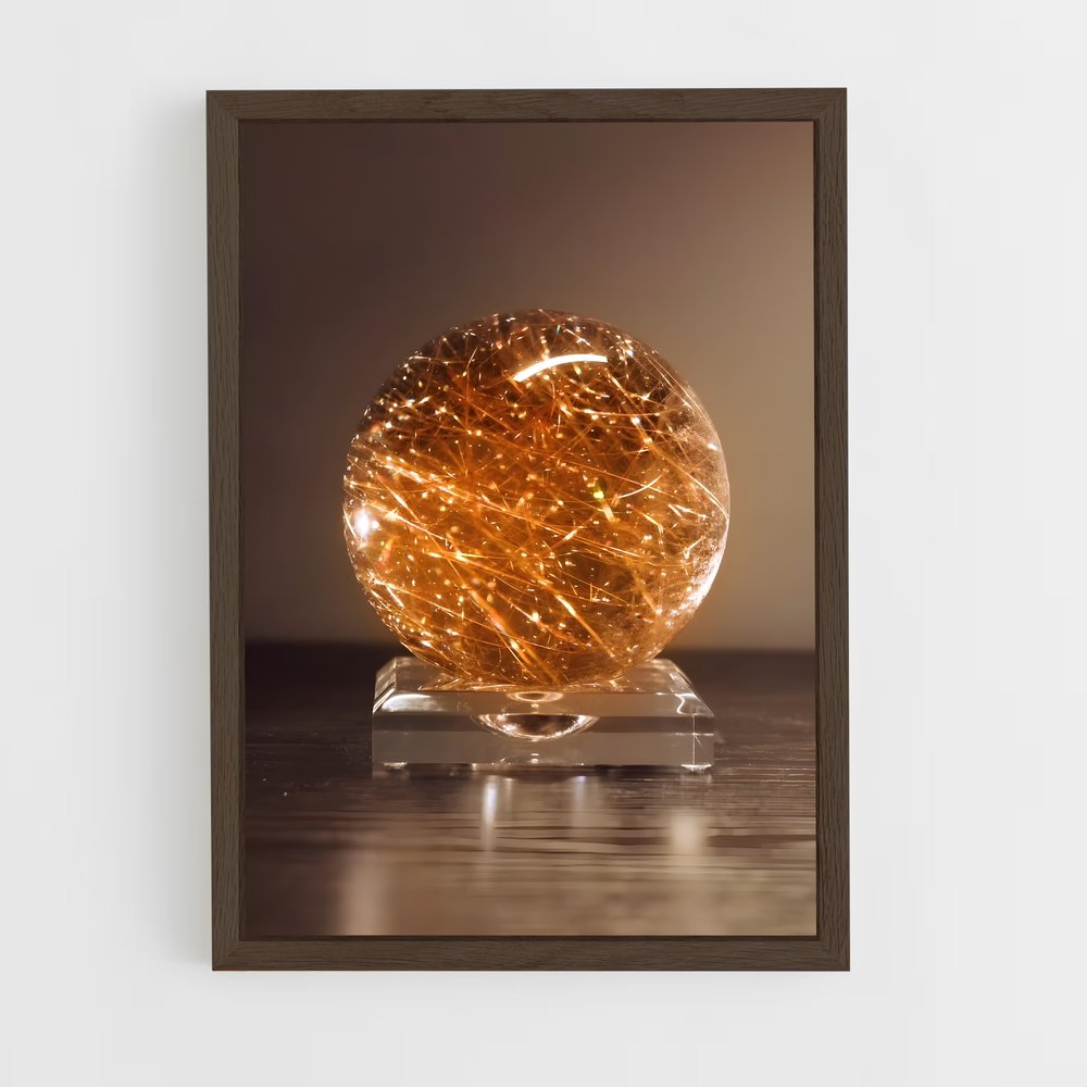 ap-quartz crystal-5 cadre Bois foncé