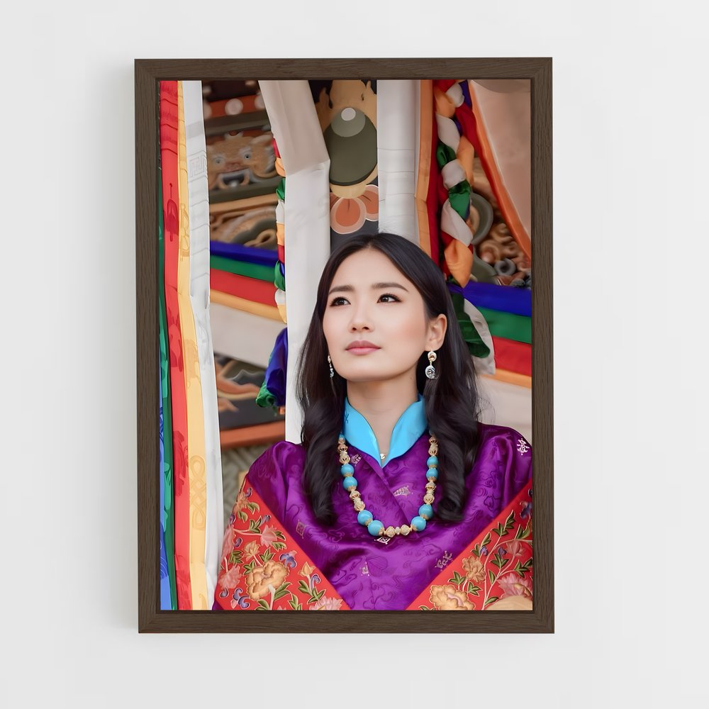 ap-queen jetsun pema-1 cadre Bois foncé
