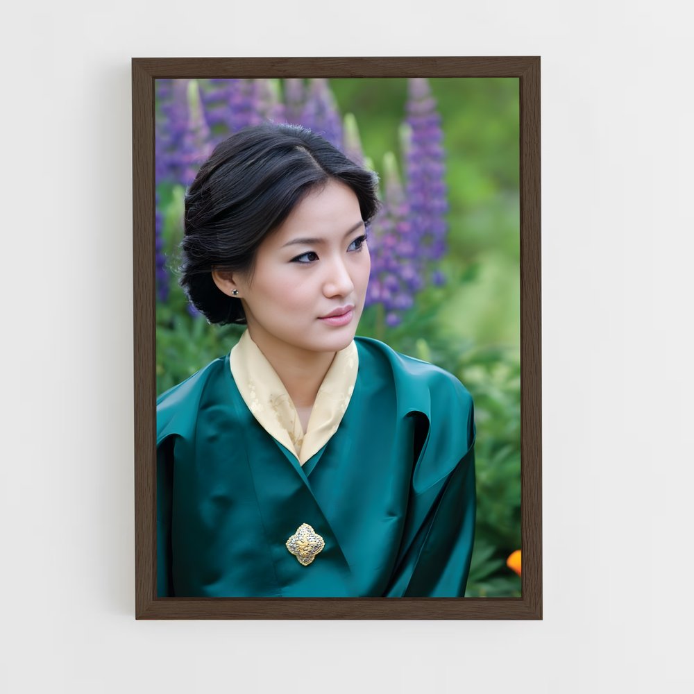 ap-queen jetsun pema-3 cadre Bois foncé