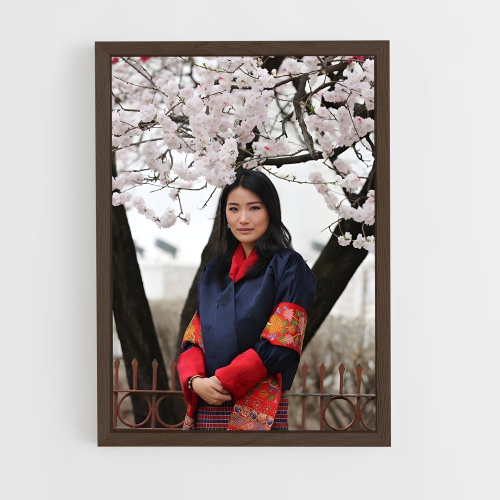 ap-queen jetsun pema-5 cadre Bois foncé