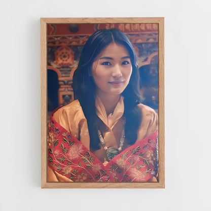 ap-queen jetsun pema-7 cadre Bois clair