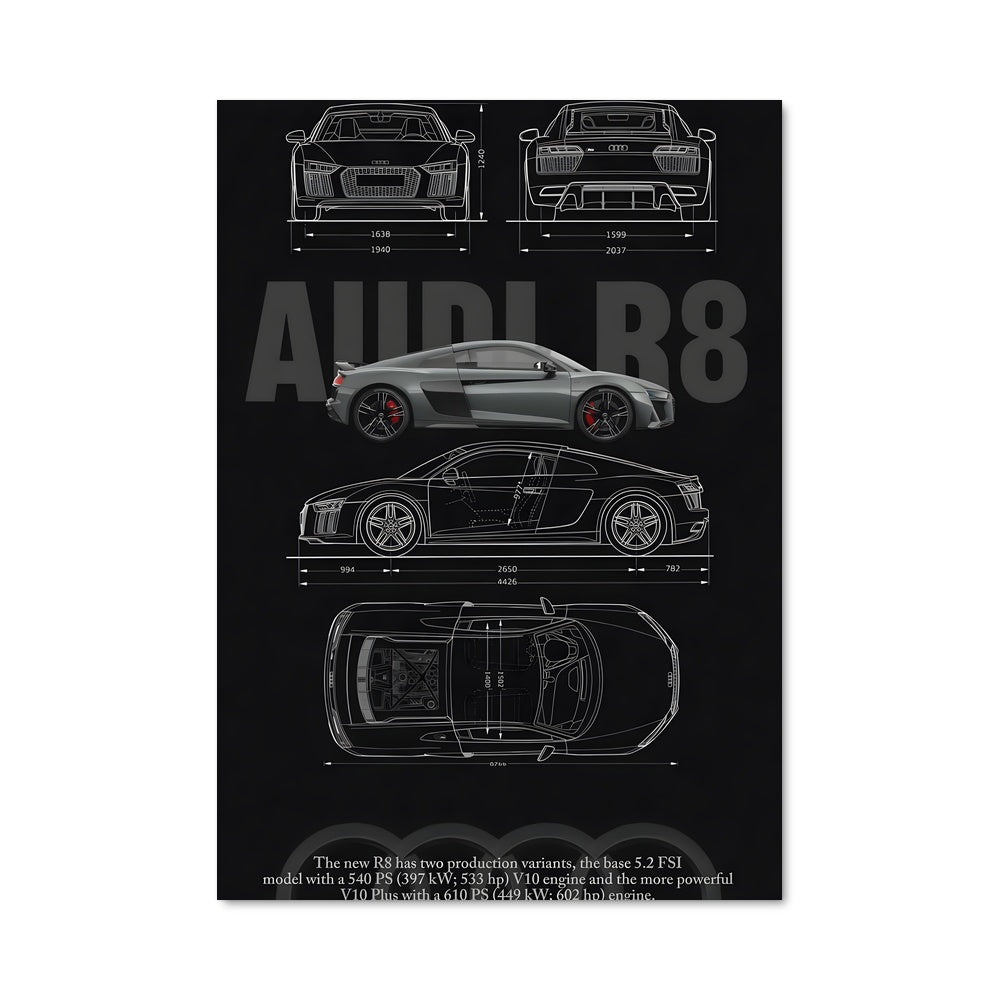 Poster R8 Blueprint