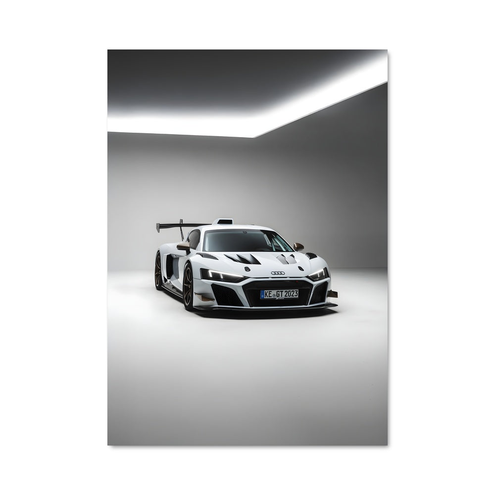 Poster Audi R1 Blanc