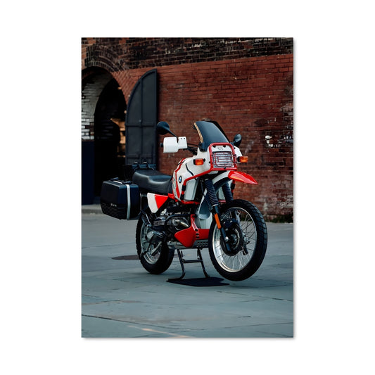 Poster Moto Rouge Énergique