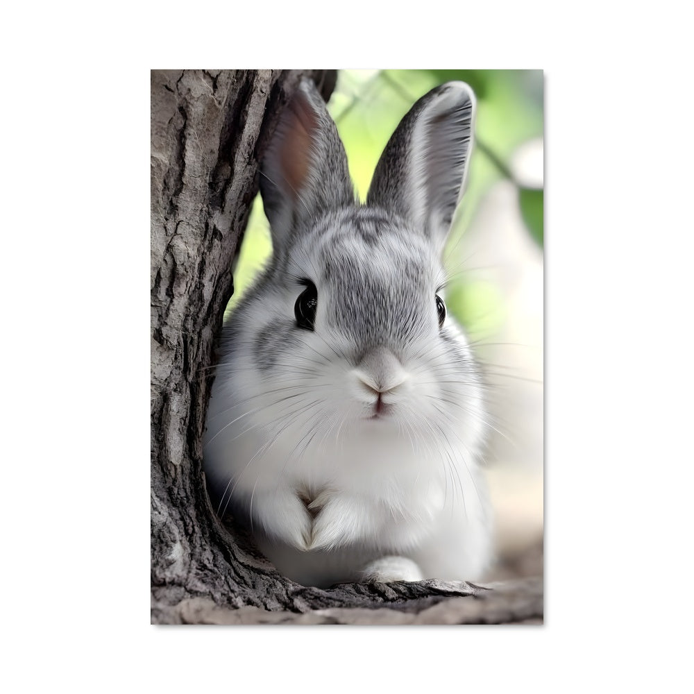 Cool Rabbit Poster Curious Rabbit Poster – Aesthetic Posters