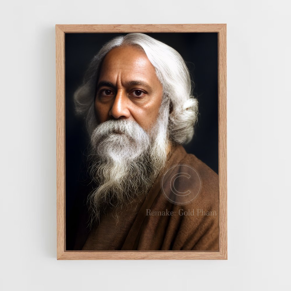 ap-rabindranath tagore-3 cadre Bois clair