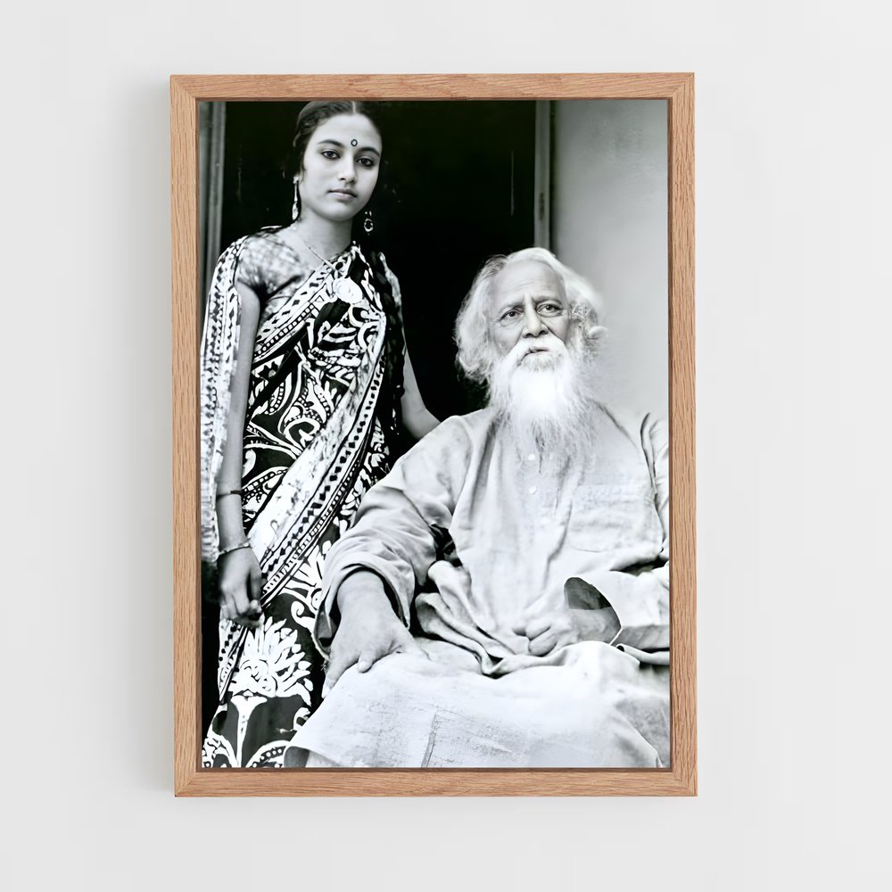 ap-rabindranath tagore-4 cadre Bois clair