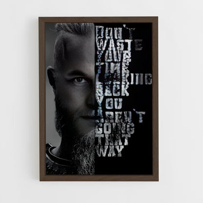 ap-ragnar lothbrok-4 cadre Bois foncé