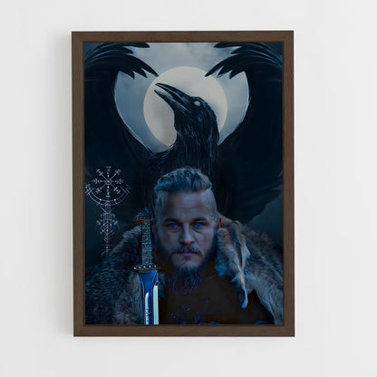 ap-ragnar lothbrok-5 cadre Bois foncé