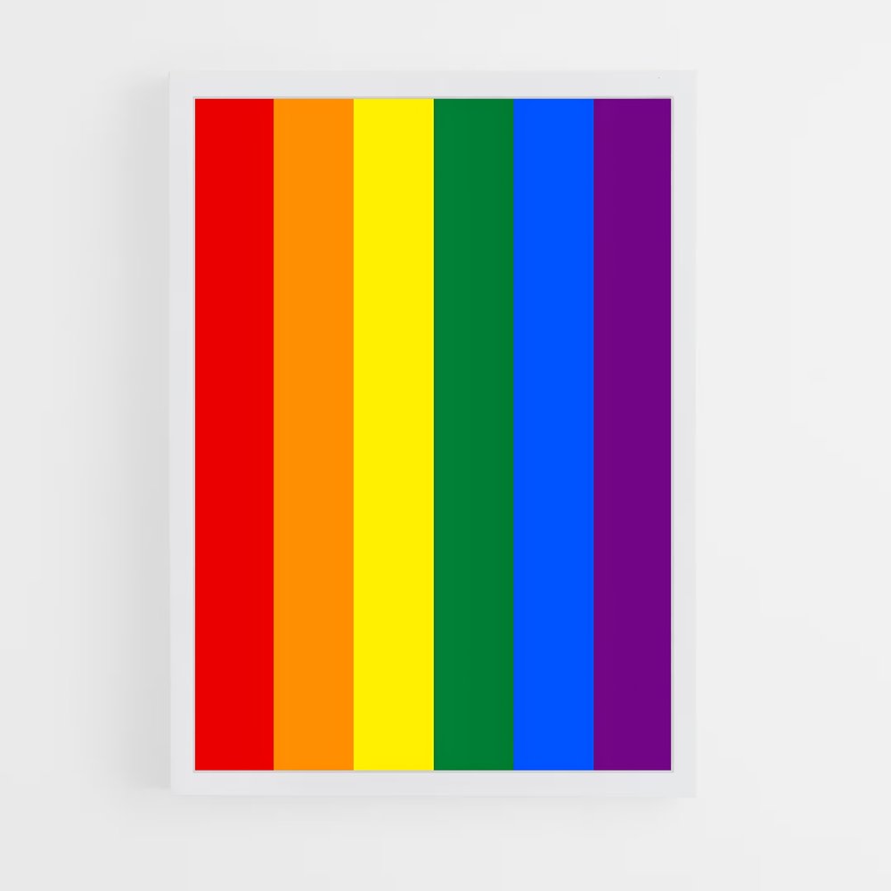 ap-rainbow flag-1 cadre Blanc