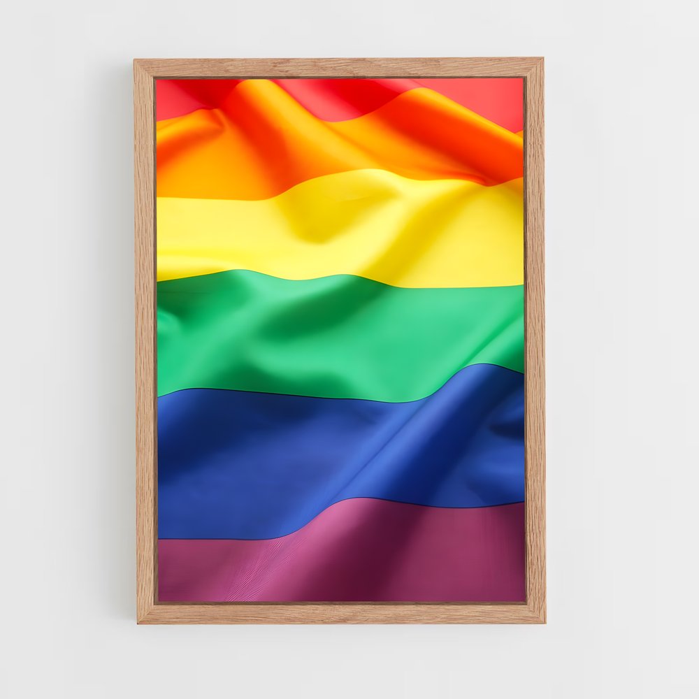 ap-rainbow flag-2 cadre Bois clair