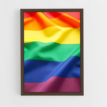 ap-rainbow flag-2 cadre Bois foncé