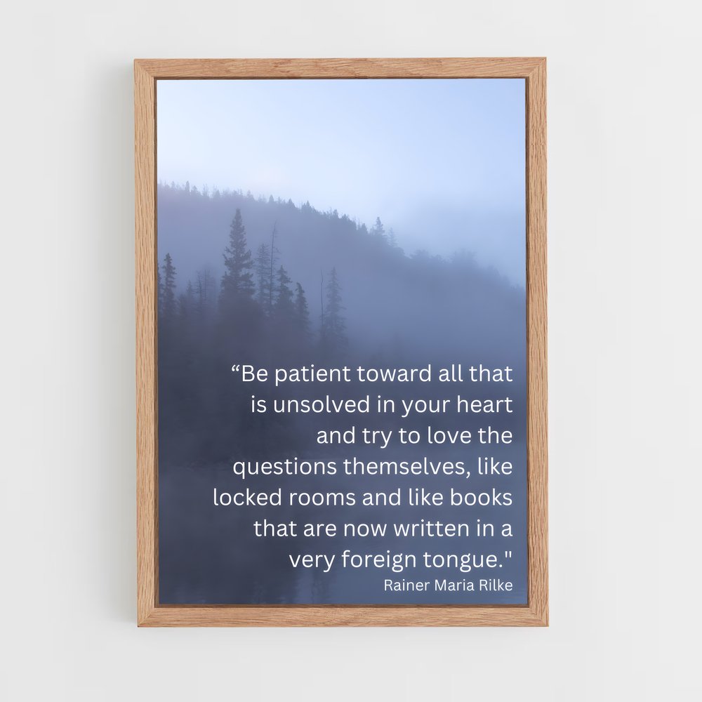 ap-rainer maria rilke-1 cadre Bois clair