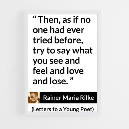 ap-rainer maria rilke-4 cadre Blanc