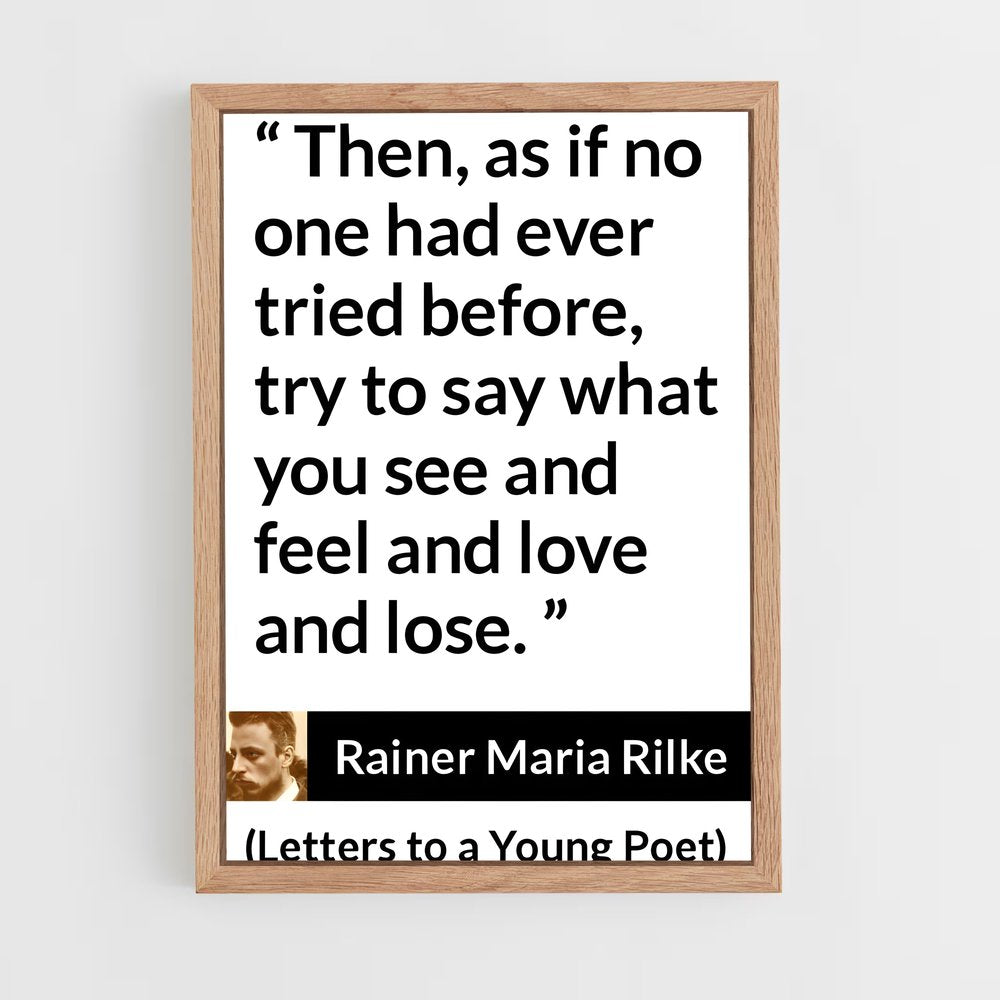 ap-rainer maria rilke-4 cadre Bois clair