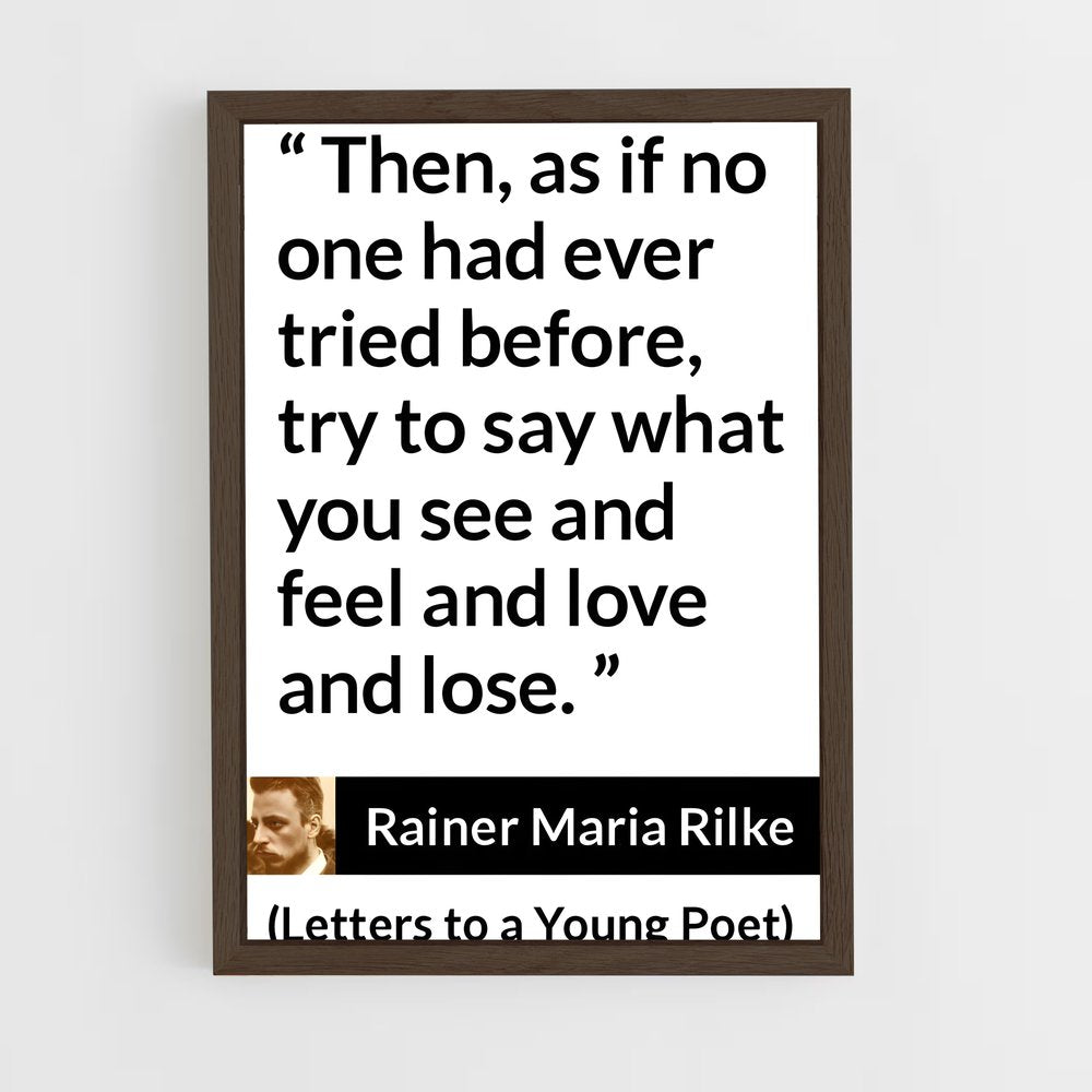 ap-rainer maria rilke-4 cadre Bois foncé