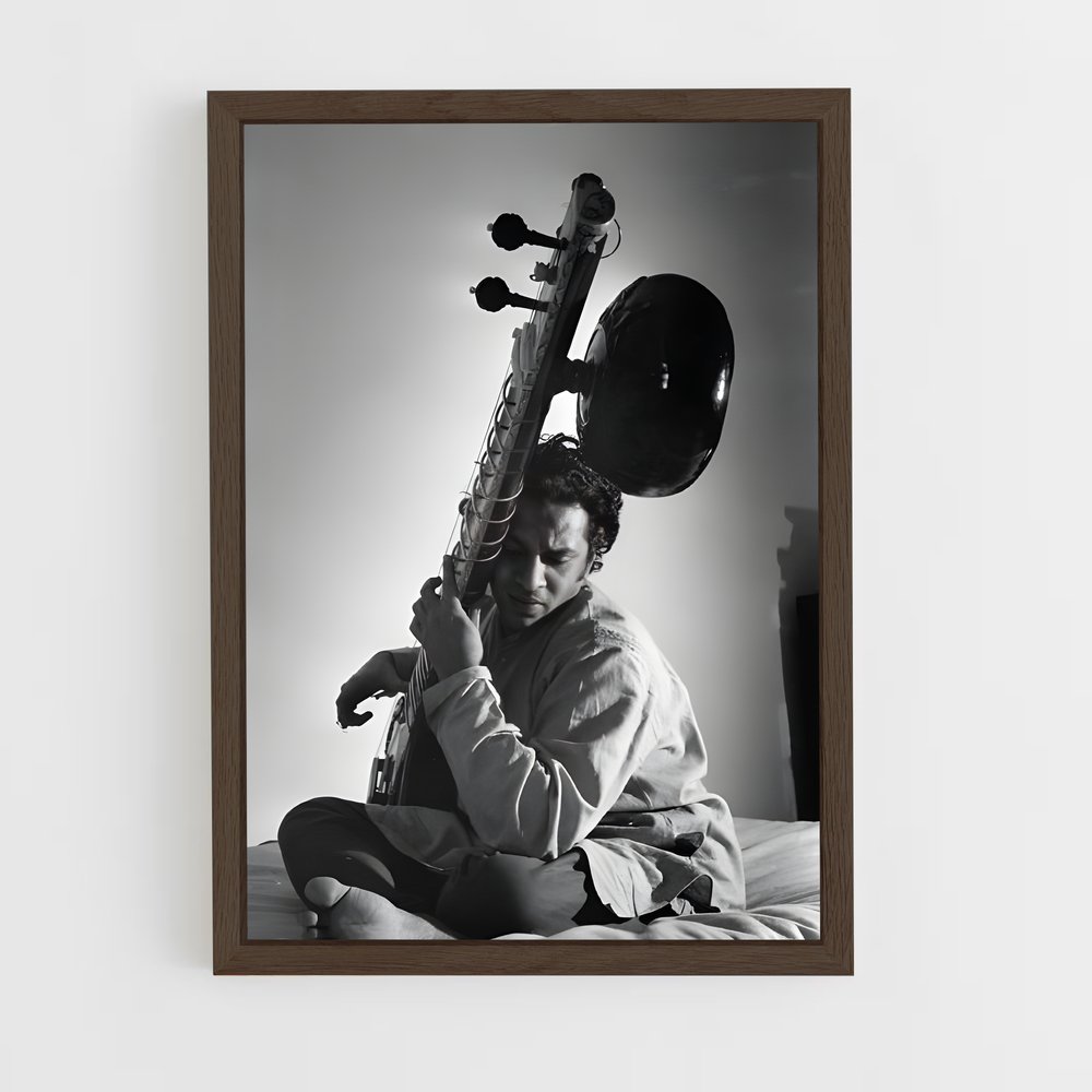 ap-ravi shankar-1 cadre Bois foncé