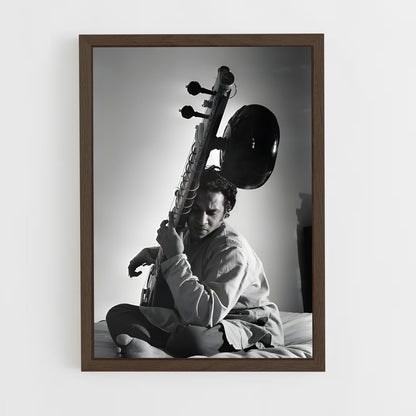 ap-ravi shankar-1 cadre Bois foncé