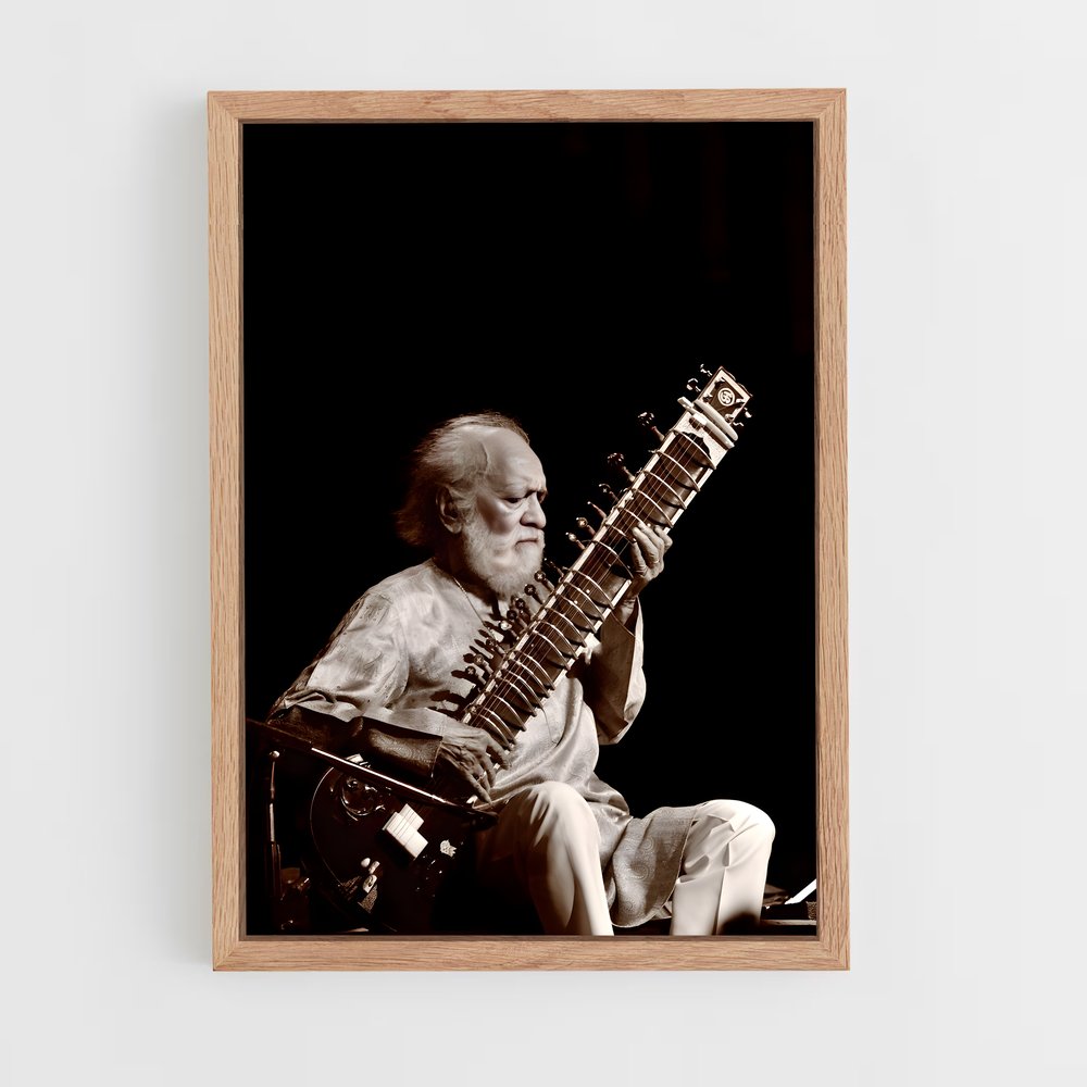 ap-ravi shankar-2 cadre Bois clair
