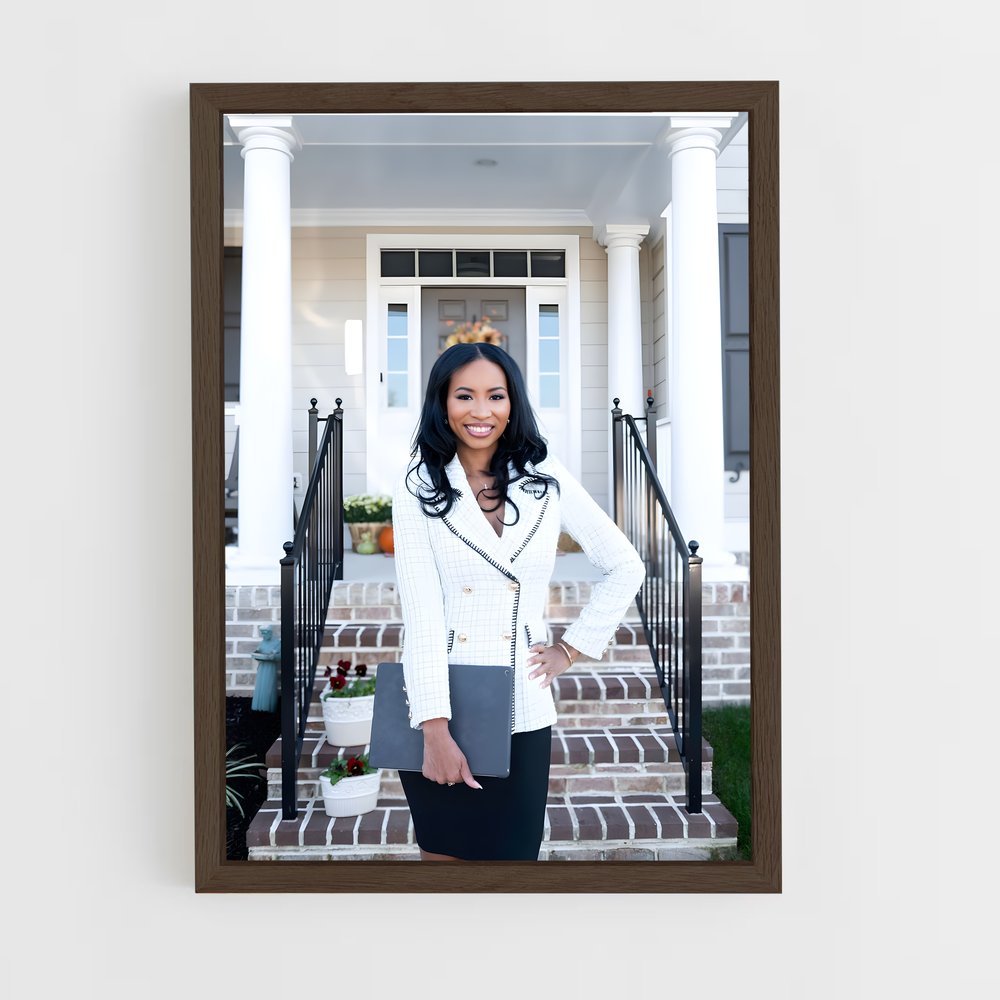 ap-real estate agent-1 cadre Bois foncé