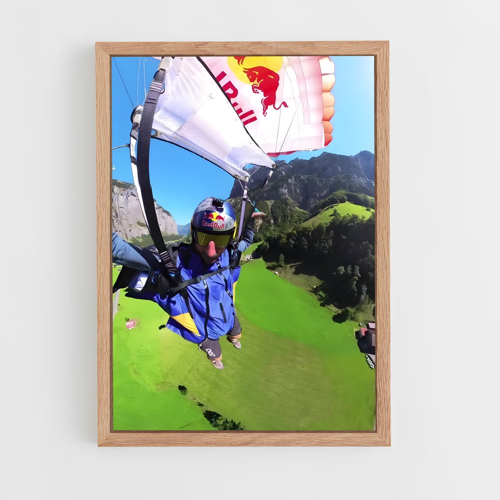 ap-red bull skydive team-3 cadre Bois clair