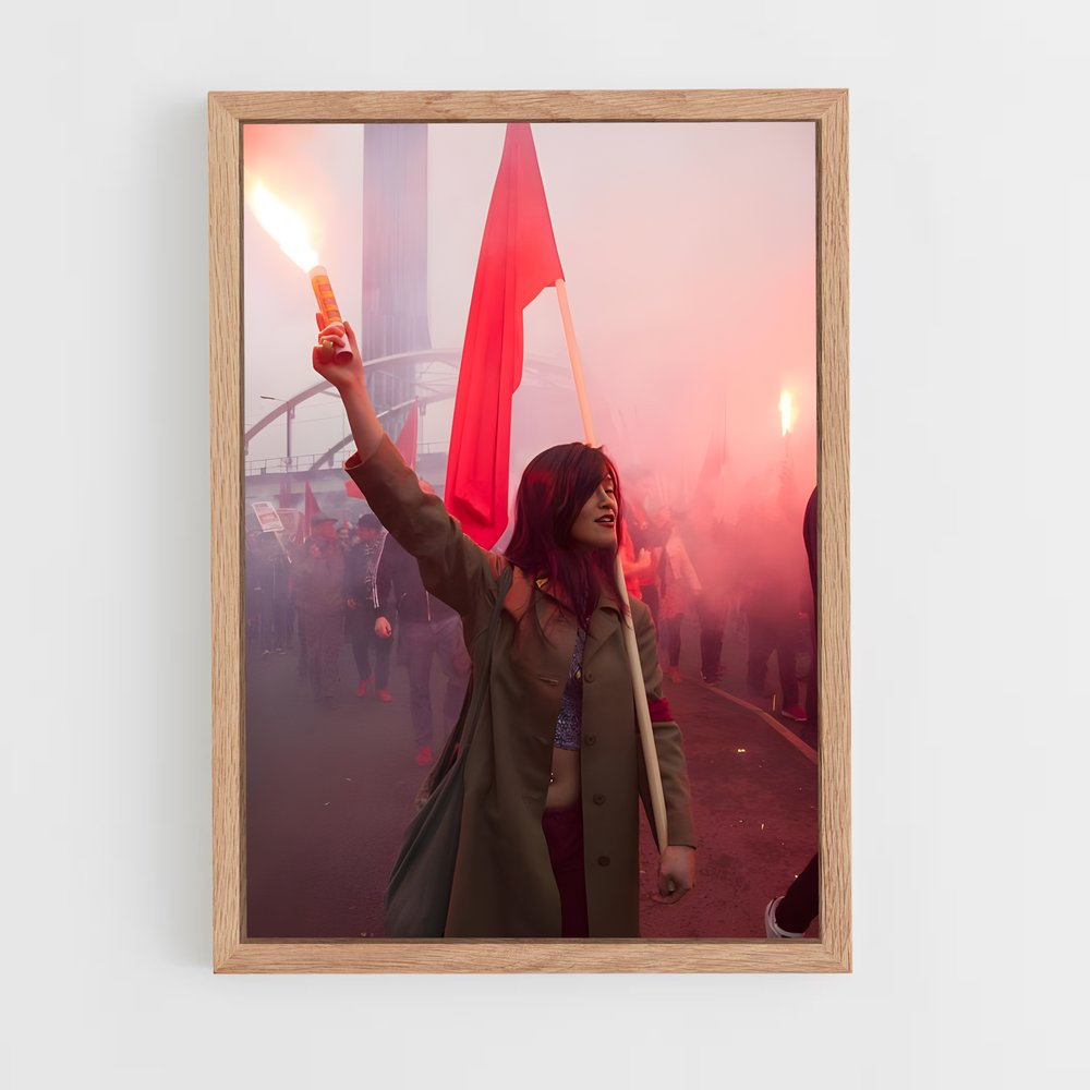 ap-red flag-1 cadre Bois clair