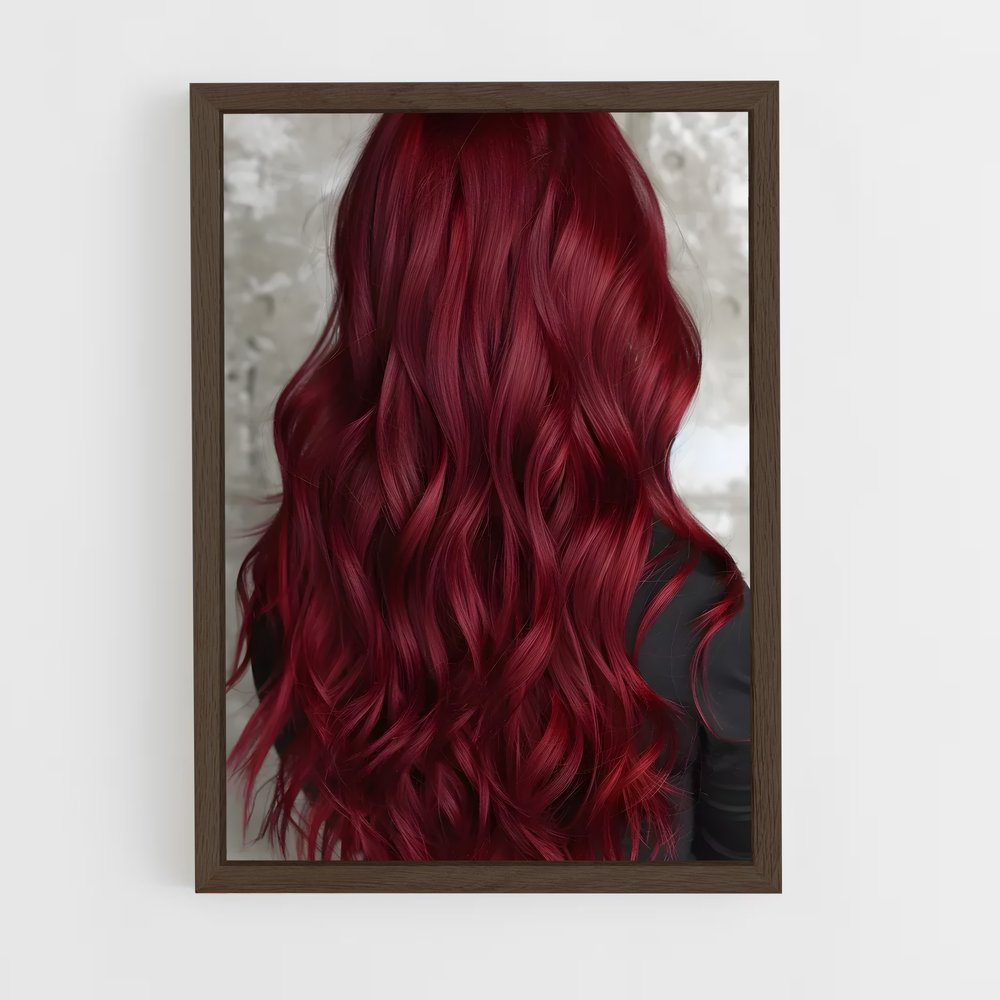 ap-red hair-2 cadre Bois foncé