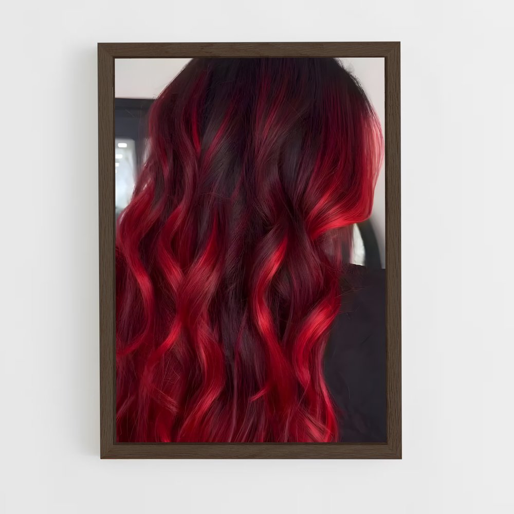 ap-red hair-3 cadre Bois foncé