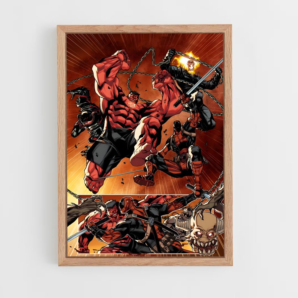 ap-red hulk-12 cadre Bois clair