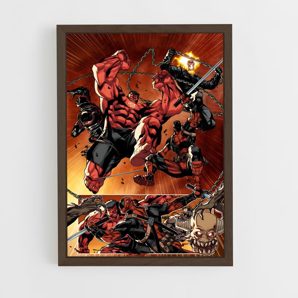 ap-red hulk-12 cadre Bois foncé