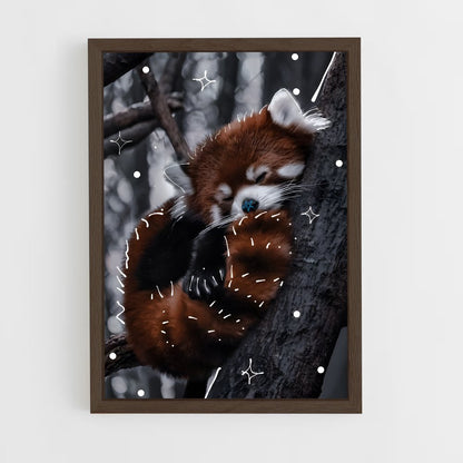 ap-red panda-6 cadre Bois foncé