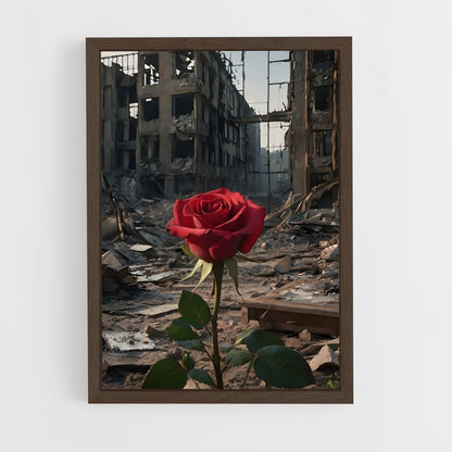 ap-red rose-1 cadre Bois foncé