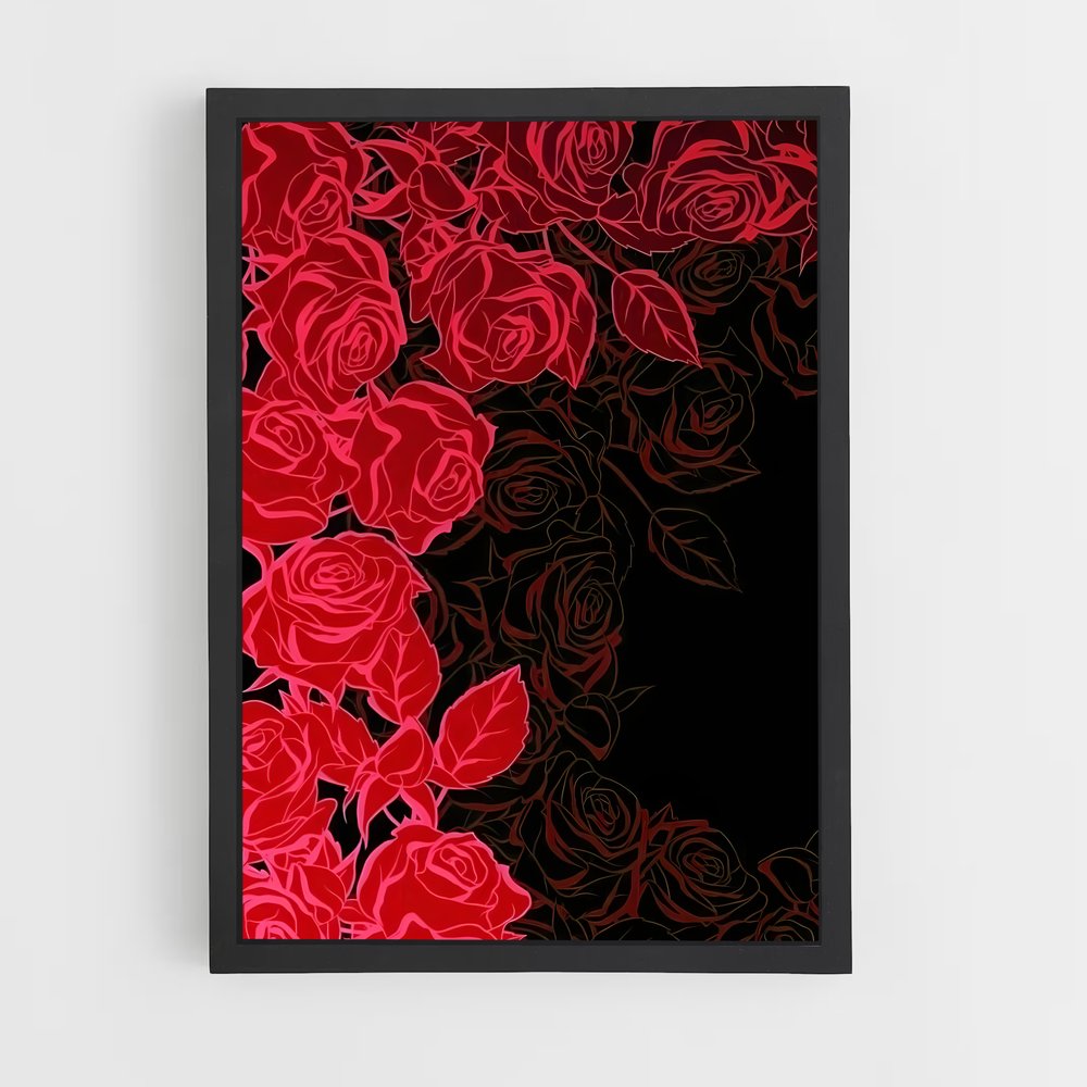ap-red rose-3 cadre Noir