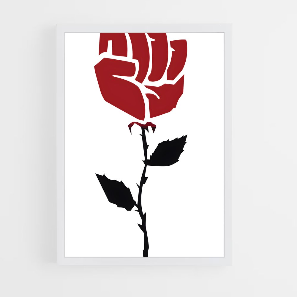 ap-red rose-5 cadre Blanc