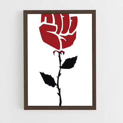 ap-red rose-5 cadre Bois foncé