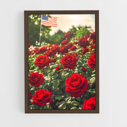 ap-red rose-7 cadre Bois foncé