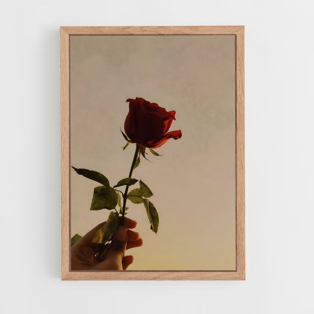 ap-red rose-8 cadre Bois clair