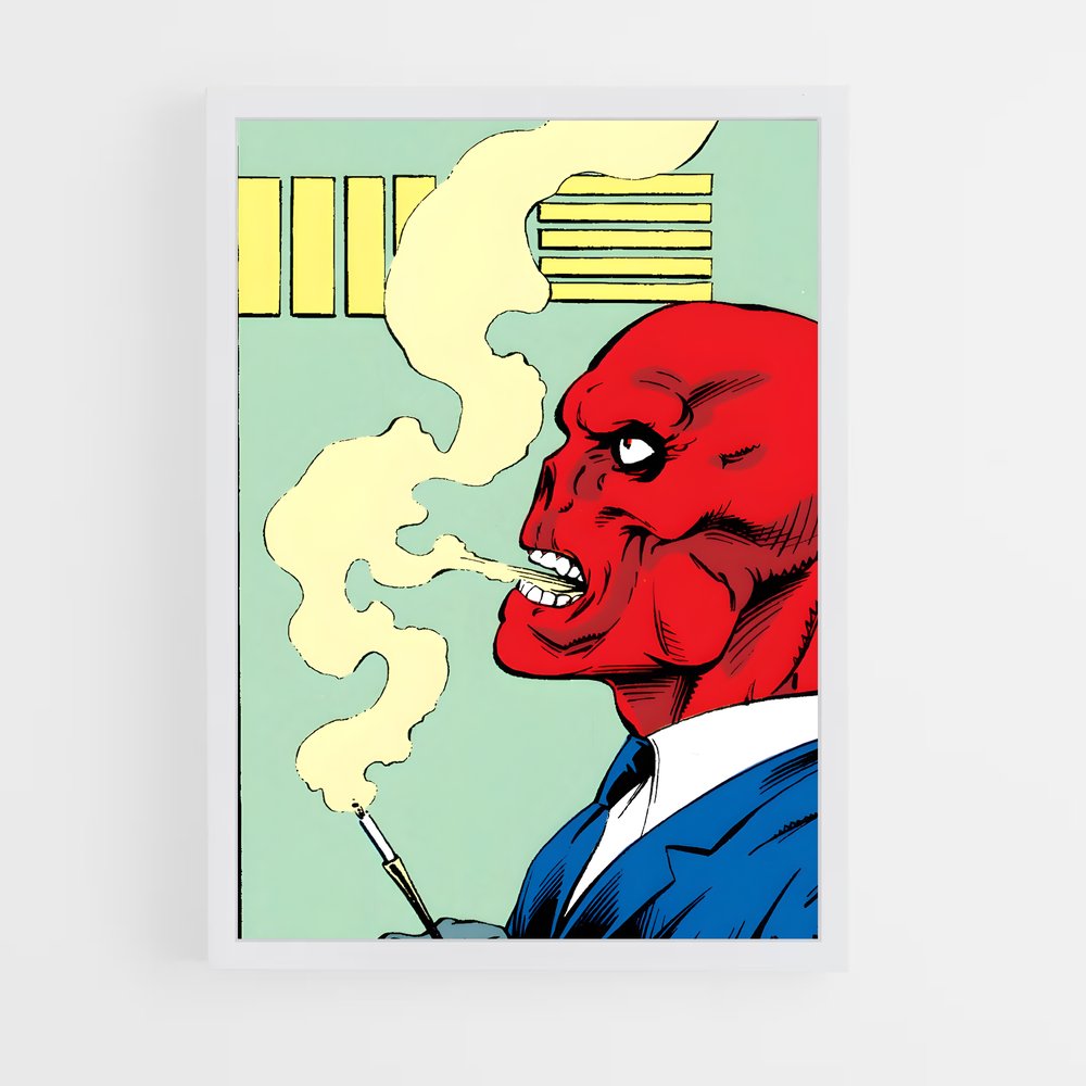 ap-red skull-10 cadre Blanc