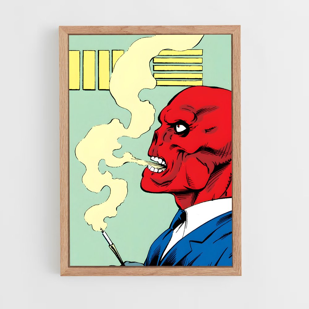 ap-red skull-10 cadre Bois clair
