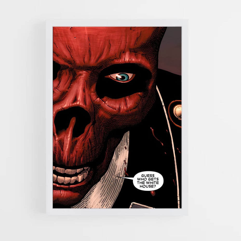 ap-red skull-12 cadre Blanc