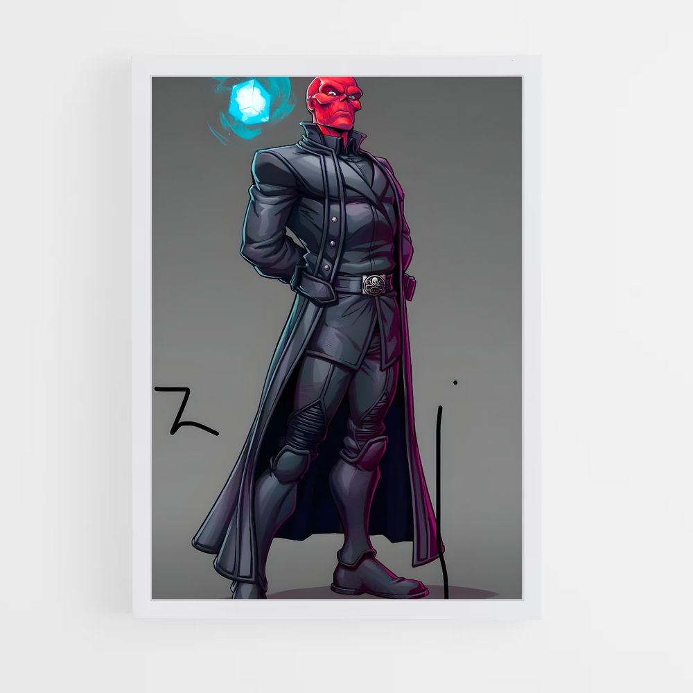 ap-red skull-13 cadre Blanc