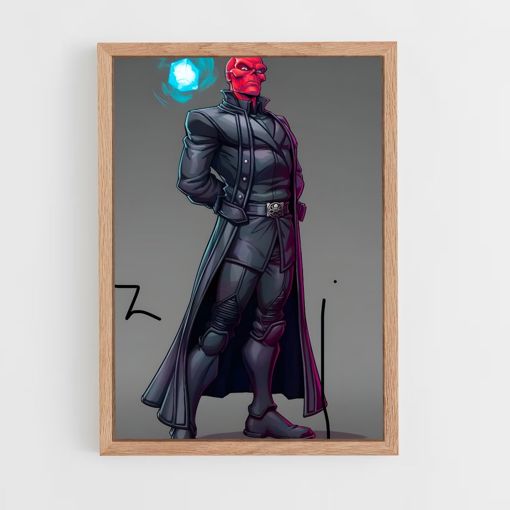 ap-red skull-13 cadre Bois clair